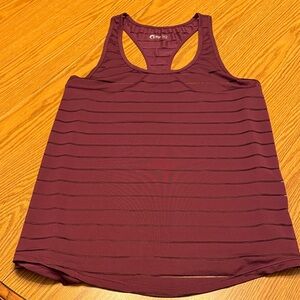 ZYIA Women's Burgundy Striped Tank Top